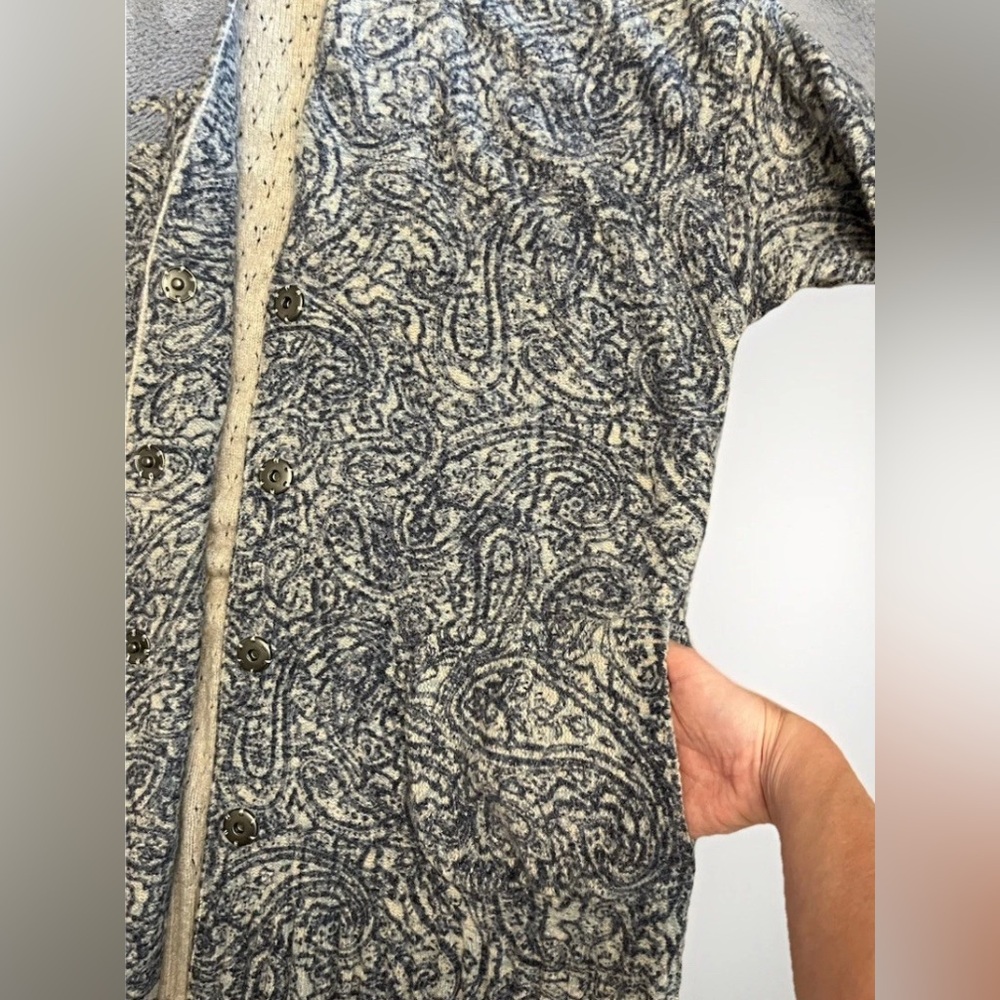 Pure Jill Paisley Cardigan – Blue & Cream, Women’s Large - Picture 5 of 9